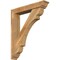 Ekena Millwork Olympic Traditional Rough Sawn Bracket w/ Offset Brace, Western Red Cedar, 6"W x 32"D x 38"H BKT0604X32X38OLY01RWR - alternate 1
